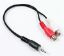  Зображення Аудіо-кабель 3,5mm/2xRCA (F) (пальчик-два тюльпана) Gembird (CCA-406), 0.2m Black 