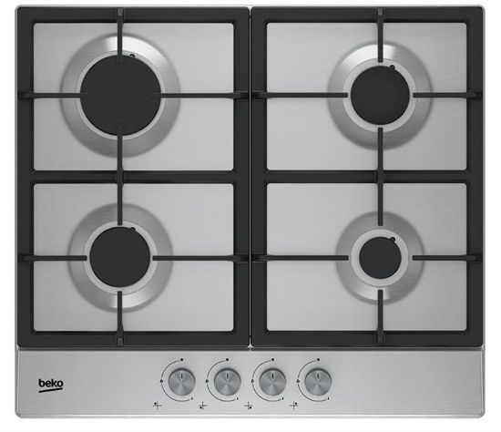  Зображення Варильна поверхня Beko газова, 60см, чавун, нерж 