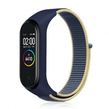  Зображення Ремінець BeCover Nylon Style для Xiaomi Mi Smart Band 5/Mi Smart Band 6 Deep Blue/Sand (705422) 