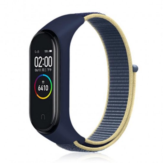  Зображення Ремінець BeCover Nylon Style для Xiaomi Mi Smart Band 5/Mi Smart Band 6 Deep Blue/Sand (705422) 