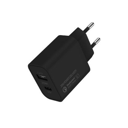  Зображення Зарядное устройство Colorway 1USB, 1Type-C (Type-C PD + USB QC3.0) (20W) V2 Black 