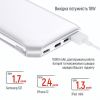  Зображення Універсальна мобільна батарея ColorWay Soft Touch 10000mAh White (CW-PB100LPE3WT-PD) 