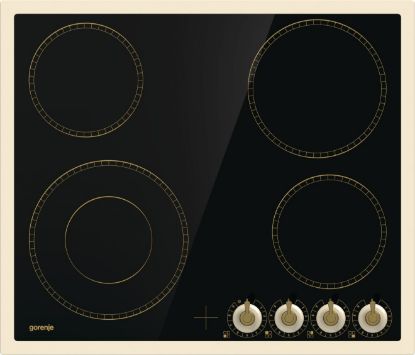  Зображення Варильна поверхня Gorenje електрична, 60см, бежевий 