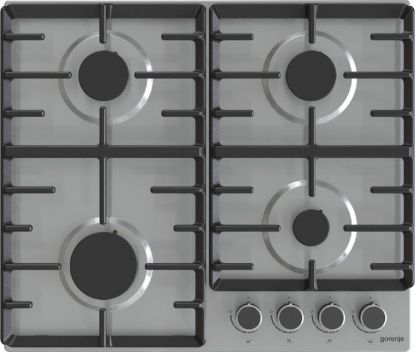  Зображення Варильна поверхня Gorenje газова, 60см, чавун, нерж 