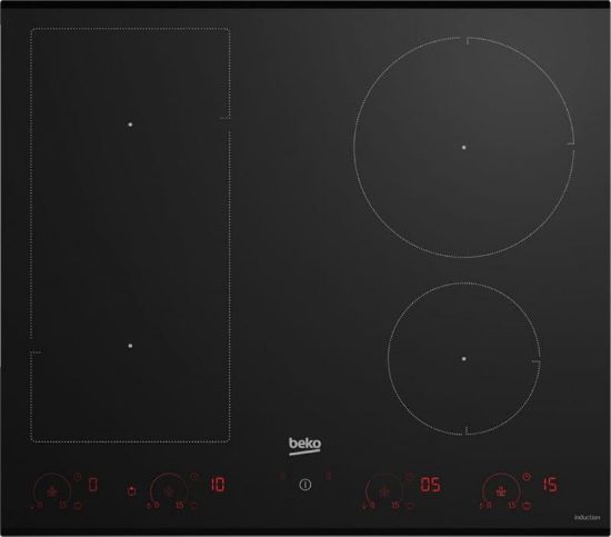  Зображення Варильна поверхня Beko індукційна, 60см, розширена зона, чорний 