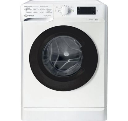  Зображення Пральна машина Indesit фронтальна, 6кг, 1000, A+++, 43см, дисплей, люк чорний, білий 