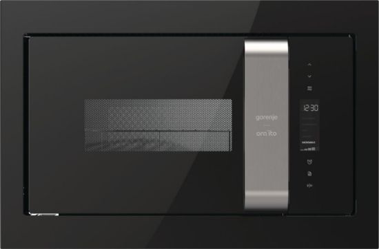  Зображення Мікрохвильова піч Gorenje вбудовувана ORAITO, 23л, електр. управл., 900Вт, гриль, дисплей, чорний 
