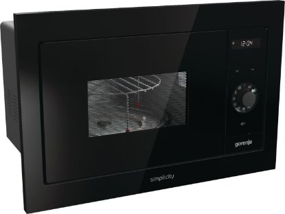  Зображення Мікрохвильова піч Gorenje вбудовувана Simplicity, 23л, міх. управл., 900Вт, гриль, дисплей, чорний 