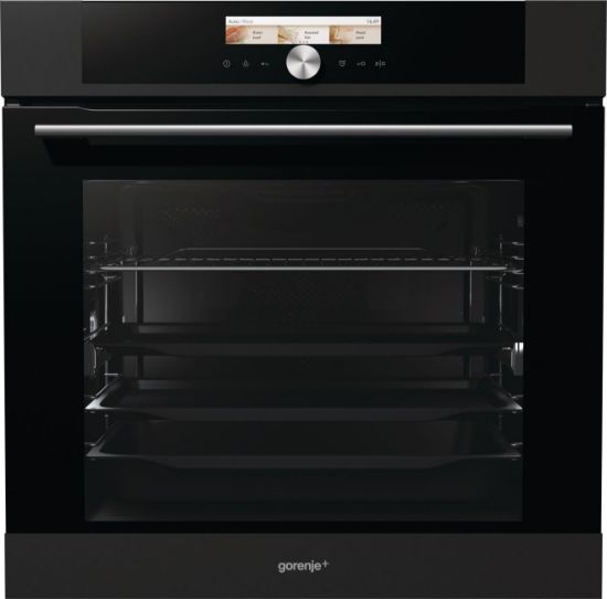  Зображення Духова шафа Gorenje електрична, 71л, A+, дисплей, піроліз, чорний 