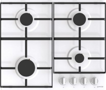  Зображення Варильна поверхня Gorenje газова, 60см, білий 