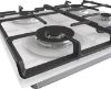  Зображення Варильна поверхня Gorenje газова на склі, 60см, чавун, білий 