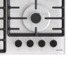  Зображення Варильна поверхня Gorenje газова на склі, 60см, чавун, білий 
