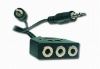  Зображення Кабель мультимедійний подовжувач Jack 3.5mm папа/ 3х3.5mm мама Cablexpert (CC-MIC-1) 
