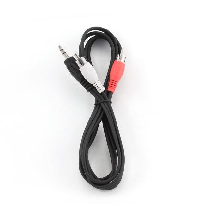  Зображення Аудіо-кабель 3,5mm/2xRCA (M) (пальчик-два тюльпана) Cablexpert (CCA-458), 1.5m Black 