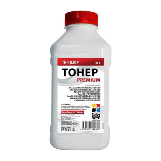  Зображення Тонер Colorway HP LJ 1010/1012/1015 (100 г) Premium TH-1020P 