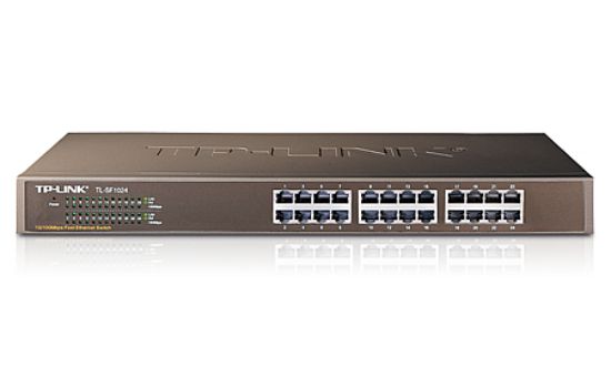  Зображення Комутатор TP-LINK TL-SF1024 24xFE некерований 19" 1U 