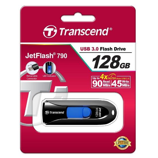  Зображення Накопичувач Transcend 128GB USB 3.1 Type-A JetFlash 790 Black 