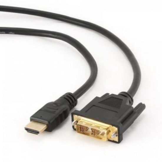  Зображення Кабель HDMI to DVI (18+1) 0,5m Cablexpert V1.3/19pin (CC-HDMI-DVI-0.5M) 