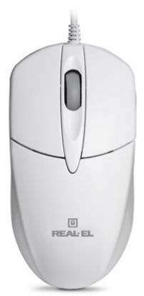  Зображення Мишка REAL-EL RM-211 White (EL123200014) 