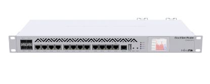  Зображення Комутатор MikroTik CCR1036-12G-4S (4xSFP cage, 12xGLAN, CPU (36-ядер) 1.2Ghz на ядро, 4GB RAM, LCD panel, USB port, 1хRJ45 Management Port, slot microSD, RouterOS L6, 1U rackmount case)) 