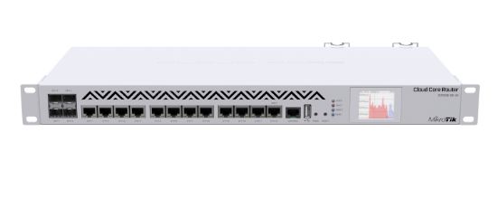  Зображення Комутатор MikroTik CCR1036-12G-4S (4xSFP cage, 12xGLAN, CPU (36-ядер) 1.2Ghz на ядро, 4GB RAM, LCD panel, USB port, 1хRJ45 Management Port, slot microSD, RouterOS L6, 1U rackmount case)) 