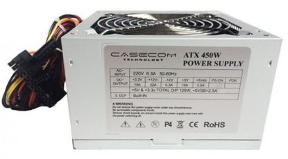  Зображення БЖ 450W Casecom, 120mm, 2хSATA, Bulk 