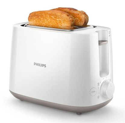  Зображення Тостер  Philips Daily Collection, 830Вт, пластик, білий 