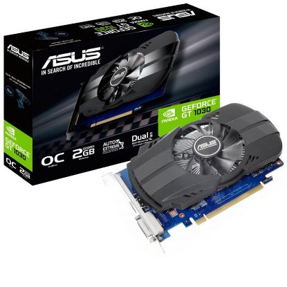  Зображення Відеокарта GeForce GT 1030  2GB GDDR5   Asus Phoenix OC  (64-bit) (1252/6008) (DVI, HDMI) (PH-GT1030-O2G) ) 