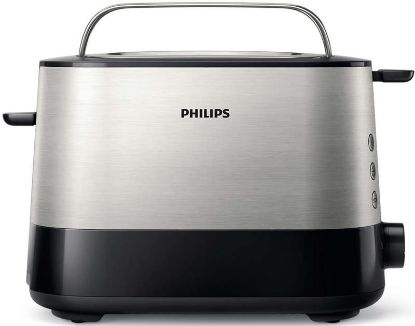  Зображення Тостер  Philips Viva Collection, 1050Вт, пластик+ метал, чорний+нерж 