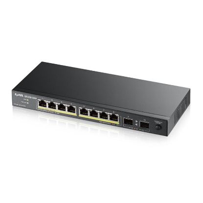  Зображення Комутатор ZYXEL GS1100-10HP (8xGE POE, 2xSFP, POE 130W)) 