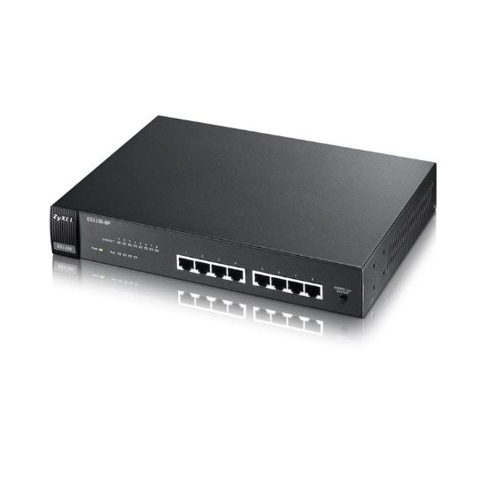  Зображення Комутатор ZYXEL ES1100-8P (4xFE, 4хPOE, Max 60W)) 