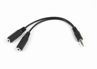  Зображення Аудіо-кабель Cablexpert Jack 3.5mm M to 2 x Jack 3.5mm F 0.1m (CCA-415-0.1M) 