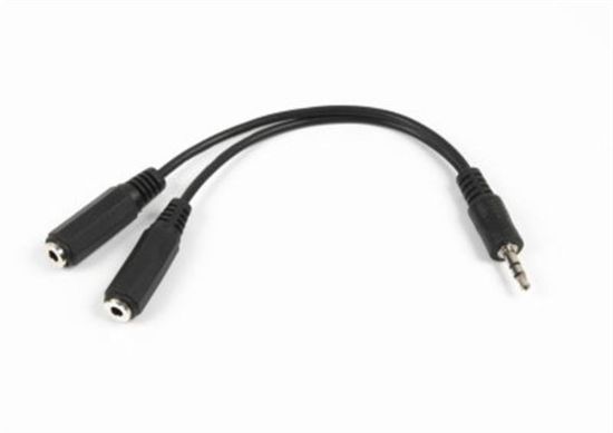  Зображення Аудіо-кабель Cablexpert Jack 3.5mm M to 2 x Jack 3.5mm F 0.1m (CCA-415-0.1M) 