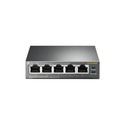  Зображення Комутатор TP-LINK TL-SF1005P 5xFE/4xPoE 56W некерований 