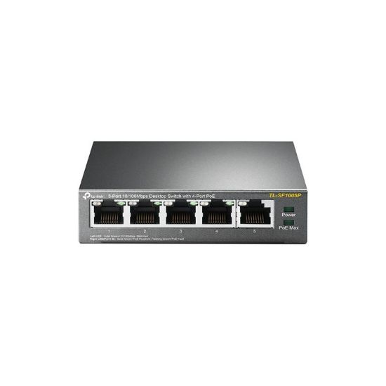  Зображення Комутатор TP-LINK TL-SF1005P 5xFE/4xPoE 56W некерований 