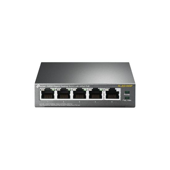  Зображення Комутатор TP-LINK TL-SG1005P 5xGE/4xPoE 56W некерований 