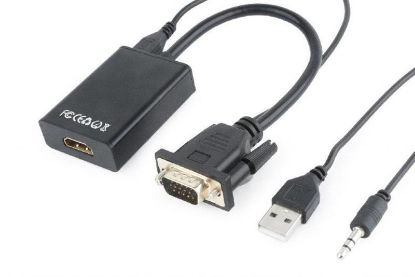  Зображення Адаптер VGA - HDMI, Cablexpert (A-VGA-HDMI-01) зі звуком 