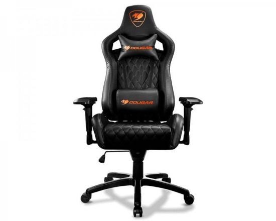  Зображення Крісло для геймерів Cougar Armor S Black  дихаюча екошкіра, стальний каркас, чорний ) 