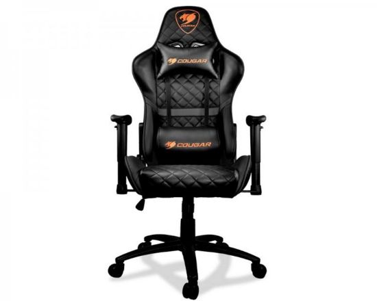  Зображення Крісло для геймерів Cougar Armor One Black дихаюча екошкіра, стальний каркас,чорний ) 