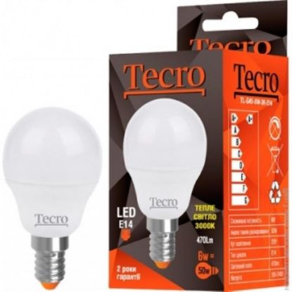  Зображення Лампа світлодіодна Tecro 6W E14 3000K (TL-G45-6W-3K-E14) 