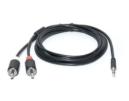  Зображення Кабель мультимедійний Jack 3.5mm папа/2RCA папа 1.8m Pro REAL-EL (EL123500042) 