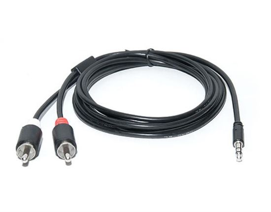  Зображення Кабель мультимедійний Jack 3.5mm папа/2RCA папа 1.8m Pro REAL-EL (EL123500042) 
