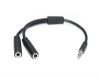  Зображення Кабель мультимедійний Jack 3.5mm male to 2xJack 3.5mm female 0.2m Pro REAL-EL (EL123500039) 
