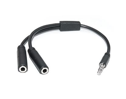  Зображення Кабель мультимедійний Jack 3.5mm male to 2xJack 3.5mm female 0.2m Pro REAL-EL (EL123500039) 