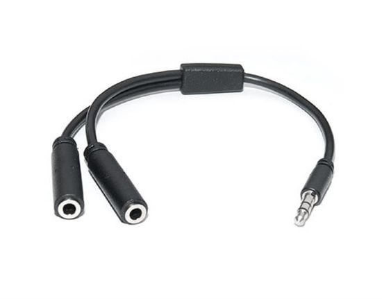  Зображення Кабель мультимедійний Jack 3.5mm male to 2xJack 3.5mm female 0.2m Pro REAL-EL (EL123500039) 