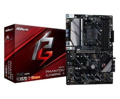  Зображення MB AsRock X570 PHANTOM GAMING 4 (X570/sAM4/4xDDR4 4066+(OC)/2xPCIе x16/2xPCIе x1/1x M.2 Socket/8xSATA3/RAID 0,1,10/GLan/HDMI, DP, 8xUSB3.2/Audio 7.1Ch/ATX)) 