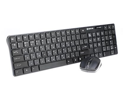  Зображення Комплект (клавіатура, мишка) бездротовий REAL-EL Comfort 9010 Kit Black USB 
