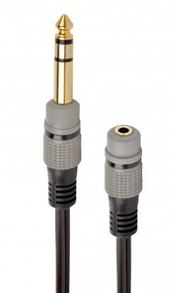  Зображення Перехідник 6.35мм M / F 3.5 мм Cablexpert (A-63M35F-0.2M) 