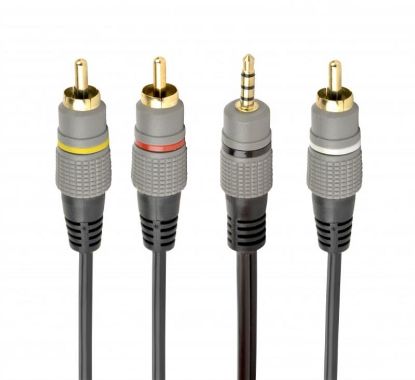  Зображення Аудіо-кабель Cablexpert 3.5мм-3RCA 1,5m (CCAP-4P3R-1.5M) 