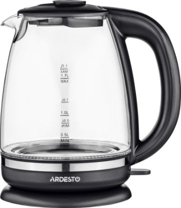  Зображення Електрочайник  Ardesto  EKL-F100, 1.7л, скло, STRIX, чорний 